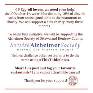 Golden Palace charity initiative "This Table Cares" from Oct 1st to Dec 31st, 2016